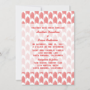 Red Tribal Arrows Wedding Invite