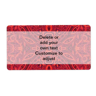 Red tribal damask pattern