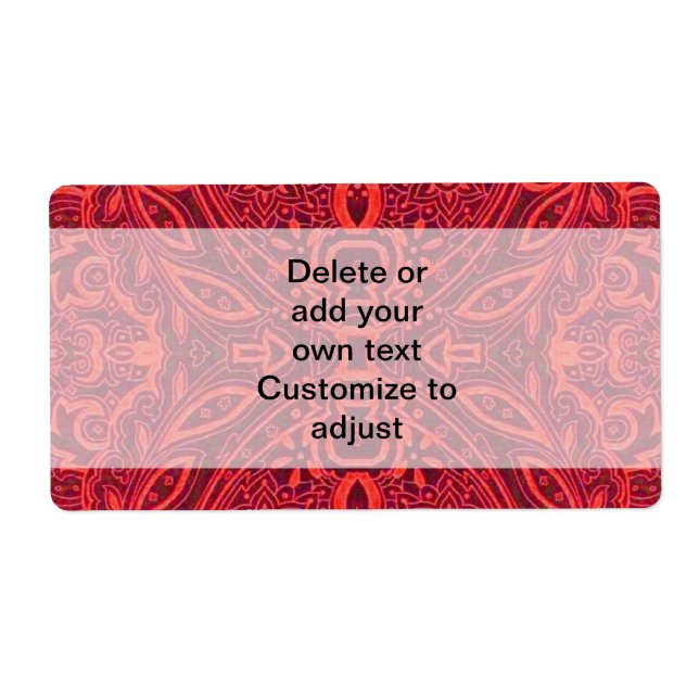 Red tribal damask pattern (Front)