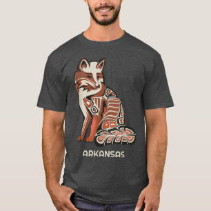 Red Tribal Fo Arkansas Native American Artwork T-Shirt
