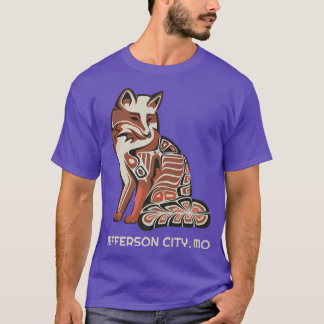 Red Tribal Fo Jefferson City Native American Artwo T-Shirt