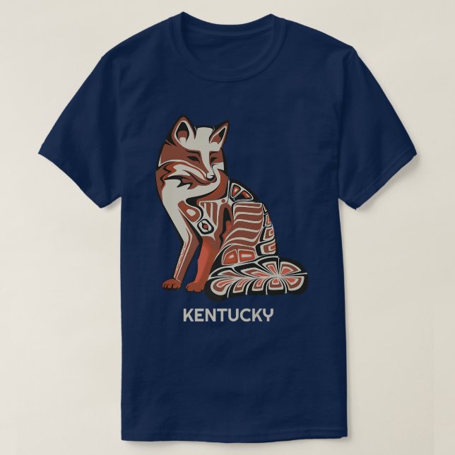 Red Tribal Fo Kentucky Native American Artwork Sty T-Shirt (Design Front)