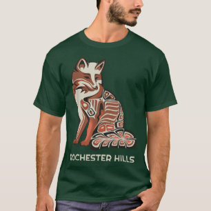Red Tribal Fo Rochester Hills Native American Artw T-Shirt