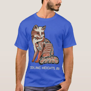 Red Tribal Fo Sterling Heights Native American Art T-Shirt