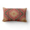 Red Tribal Ikat Accent Pillow