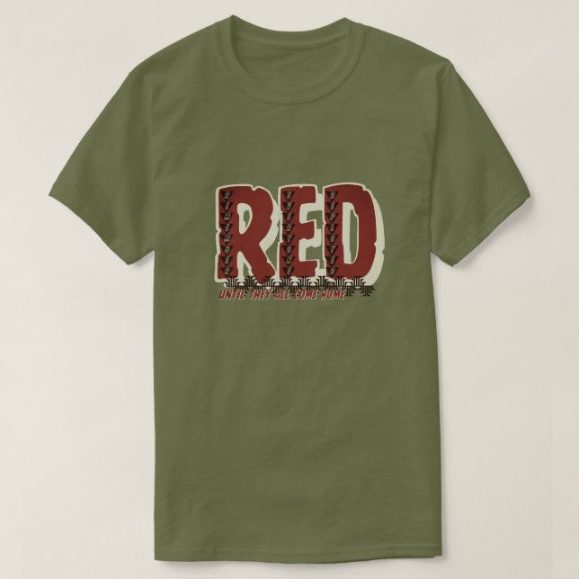 RED Tribal T-Shirt - Honour Our Deployed (Design Front)