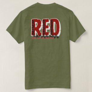 RED Tribal T-Shirt - Honour Our Deployed