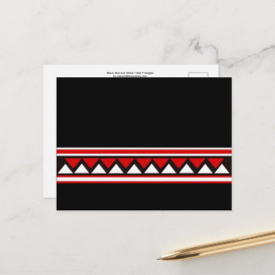Red Tribal Triangles Postcard