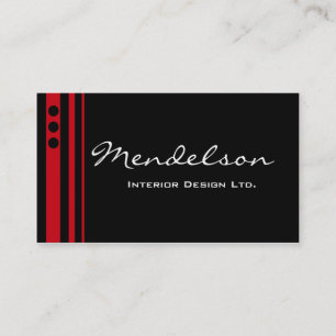 Red Trio Deco Design Company Business Card