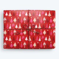 Red Tropical Christmas Palm Trees