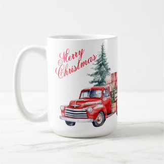 Red Truck Christmas Mug
