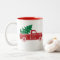 Red Truck Christmas Tree Mug Two-Tone