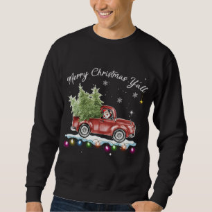 Red Truck Christmas Vintage Merry Christmas Yall Sweatshirt