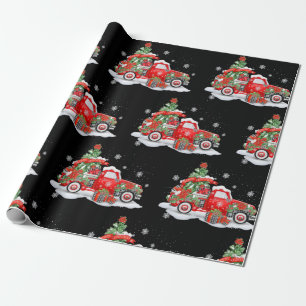 Red Truck Christmas Wrapping Paper