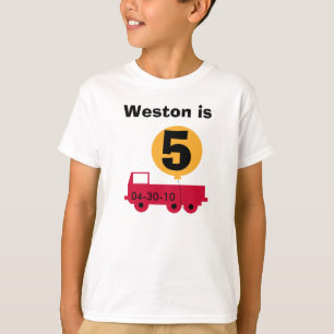 Red Truck Customisable Birthday Tshirts
