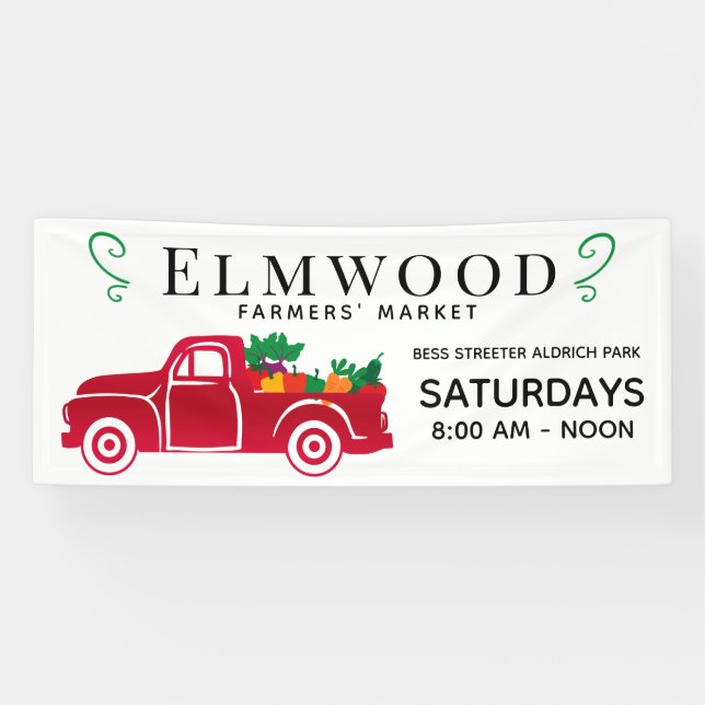Red Truck | Farmers Market Signs (Horizontal)