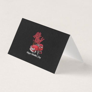 Red Truck Happy Valentines Day Boston Terrier Dog