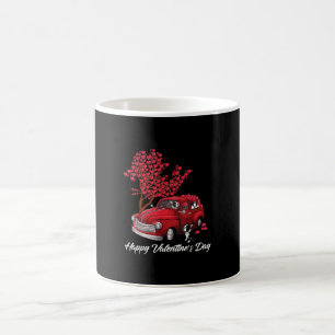Red Truck Happy Valentines Day Boston Terrier Dog Coffee Mug