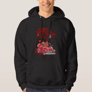 Red Truck Happy Valentines Day Cute Couple Matchin Hoodie
