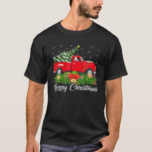 Red Truck Lover Matching Santa Hat Red Truck Chris T-Shirt