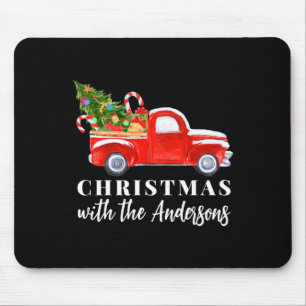 Red Truck Matching Family Christmas Mouse Pad