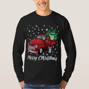 Red Truck Merry Christmas Tree Chihuahua Dog Chris T-Shirt