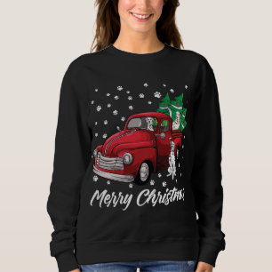 Red Truck Merry Christmas Tree Dalmatian Christmas Sweatshirt