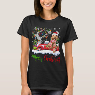 Red Truck Merry Christmas Tree Goldendoodle Pajama T-Shirt