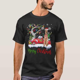 Red Truck Merry Christmas Tree Irish Terrier Pajam T-Shirt