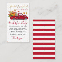 Red Truck Pumpkin Baby Shower Books for Baby
