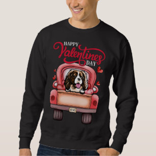 Red Truck Valentines Cavalier King Charles Spaniel Sweatshirt