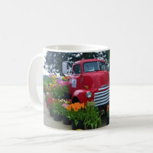 Red Truck with Tulips, Oregon Coffee Mug
