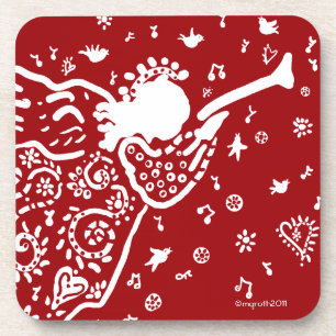 Red trumpet angel coaster