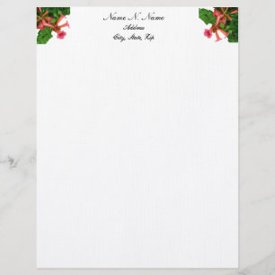 Red Trumpet Vine Customized Letterhead
