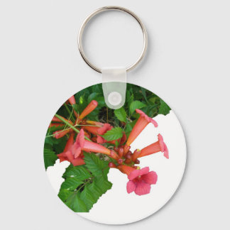 Red Trumpet Vine Key Ring