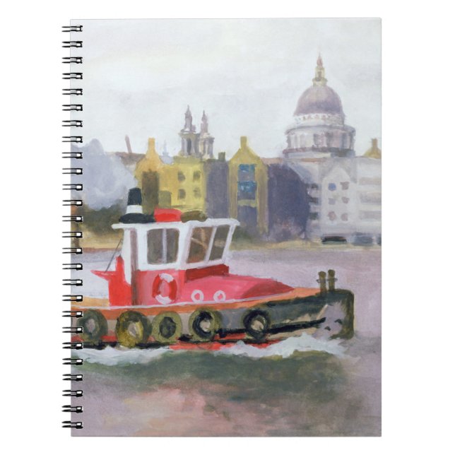 Red Tug passing St. Pauls 1996 Notebook (Front)