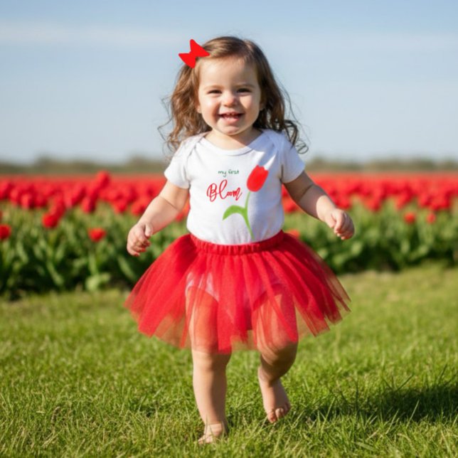 Red tulip baby T-Shirt Baby Bodysuit (Creator Uploaded)