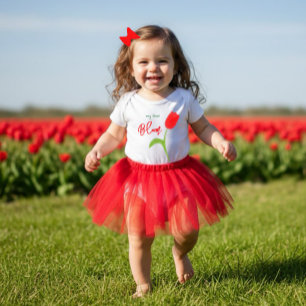 Red tulip baby T-Shirt Bodysuit