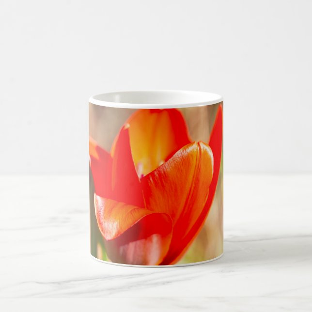 Red Tulip Blossom Coffee Mug (Center)