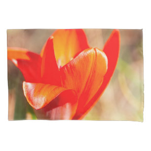 Red Tulip Blossom Pillowcase