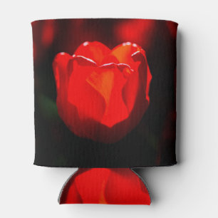 Red Tulip Flower - Fire Can Cooler