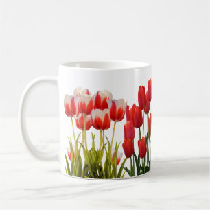 Red Tulip Flowers Coffee Mug