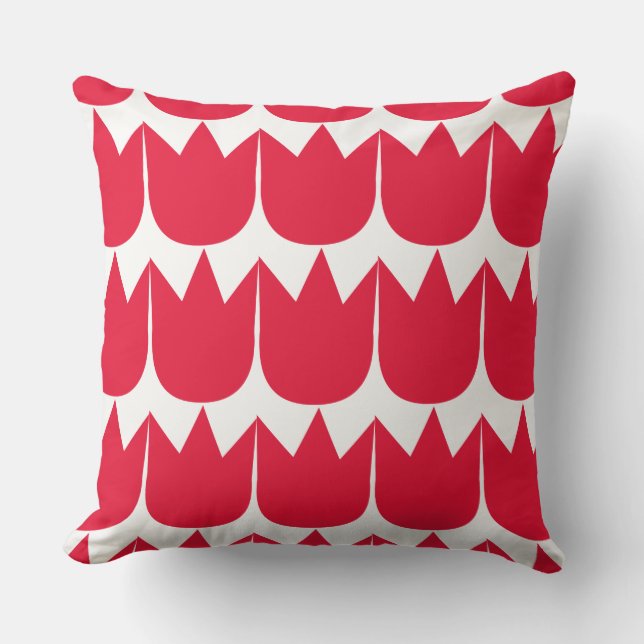 Red Tulip Garden Cushion (Front)