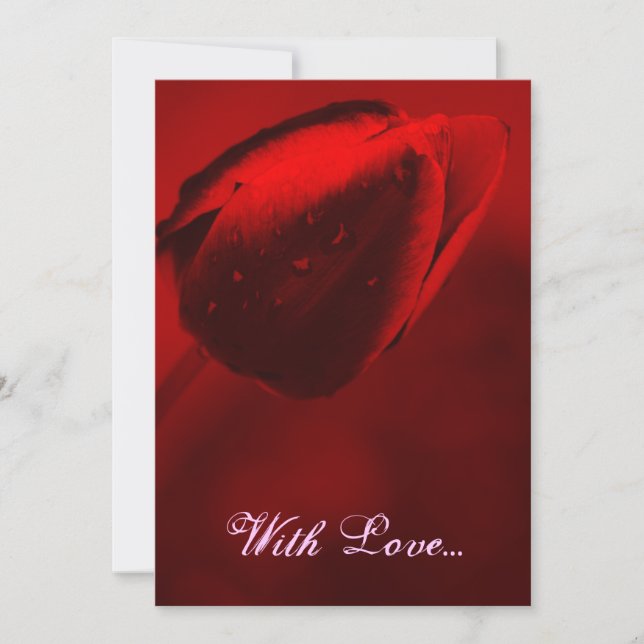 Red Tulip Invitation (Front)