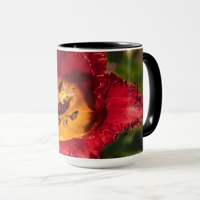 Red tulip mug (Front Right)