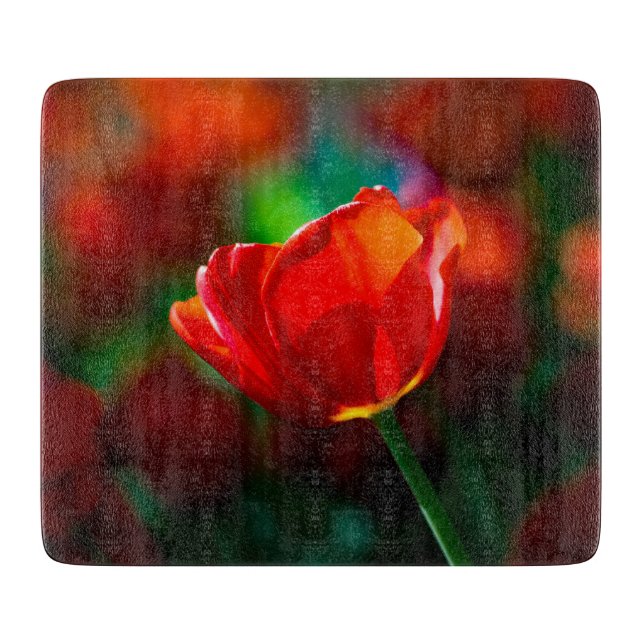 Red tulip - Mystery of blooming Cutting Board (Front)