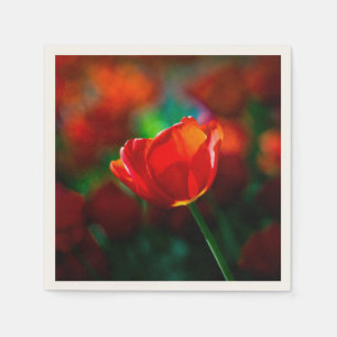 Red tulip - Mystery of blooming Napkin