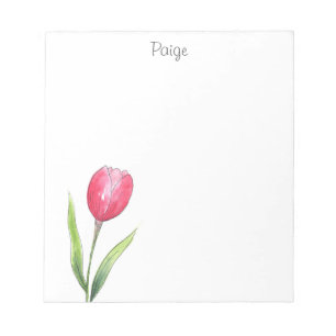 Red Tulip Notepad