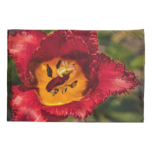 Red tulip pillowcase