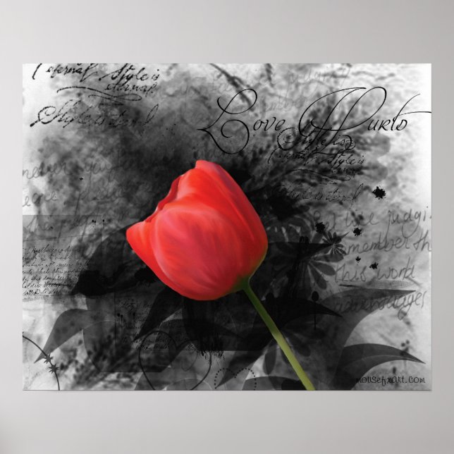 Red Tulip Poster (Front)